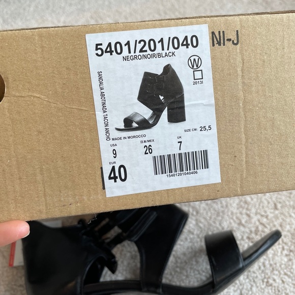 Zara black heels nwt size 9 - Picture 3 of 6